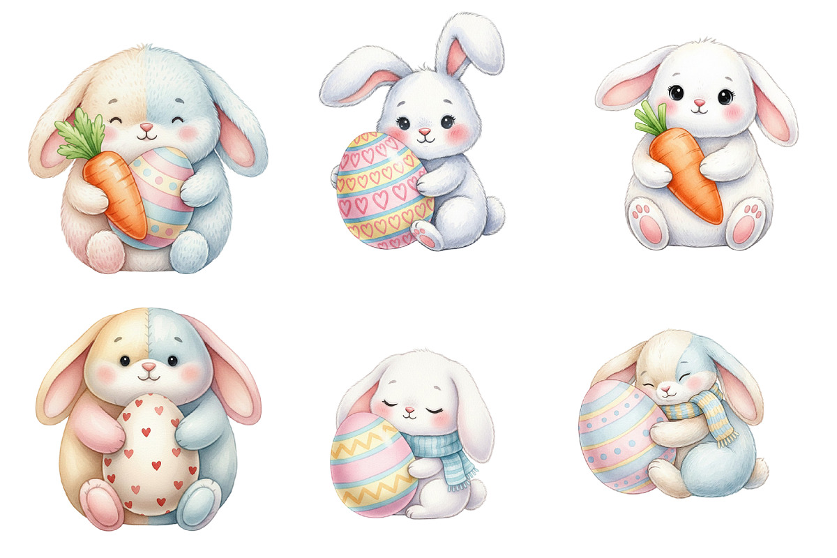 Quirky Easter Bunny Clipart, an Illustration by GatewayDesign (Photo 2 of 5)