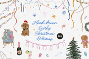 Hand-Drawn Quirky Christmas Whimsy, an Object Graphic by Lana Elanor (Thumbnail 1 of 11)