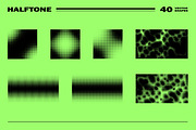 40 Halftone Vector Shapes, an Object Graphic by Pykhtik Design Shop (Thumbnail 6 of 6)