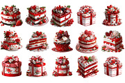 Valentine Gift Cake Clipart, an Illustration by DreamArtGraphic (Thumbnail 3 of 4)