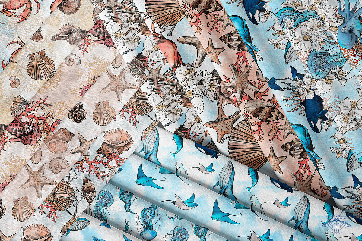 SERENITY | Watercolor ocean set, an Animal Illustration by Tanya Vollar (Photo 12 of 13)