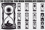 Celestial Sun Moon Hourglass Bundle, an Illustration by yasushie (Thumbnail 1 of 31)