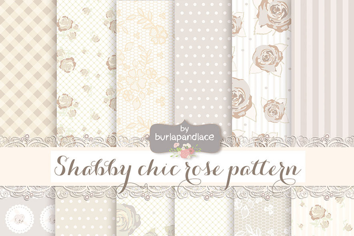 Shabby Chic Rose, Beige, Champagne