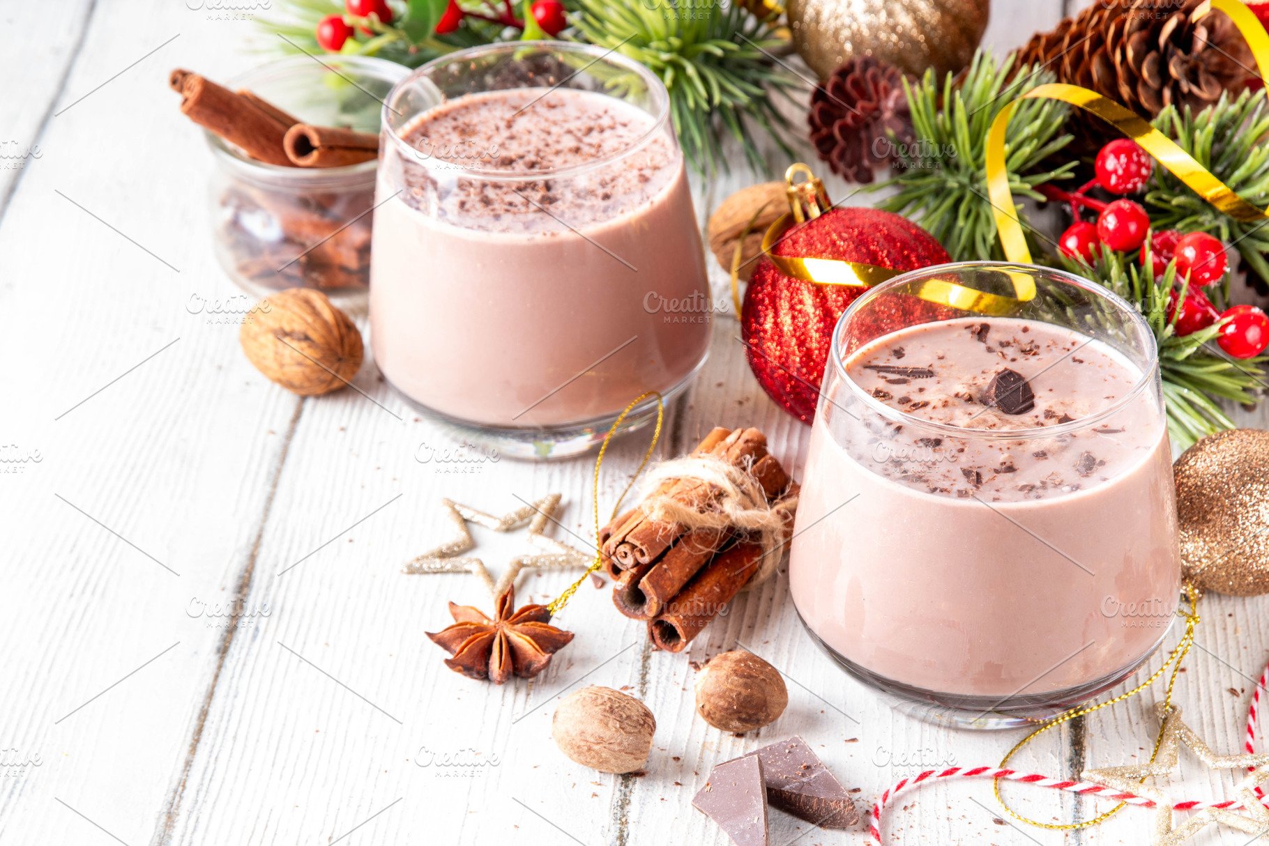 Spiced chocolate eggnog punch, a Food & Drink Photo by Rimma