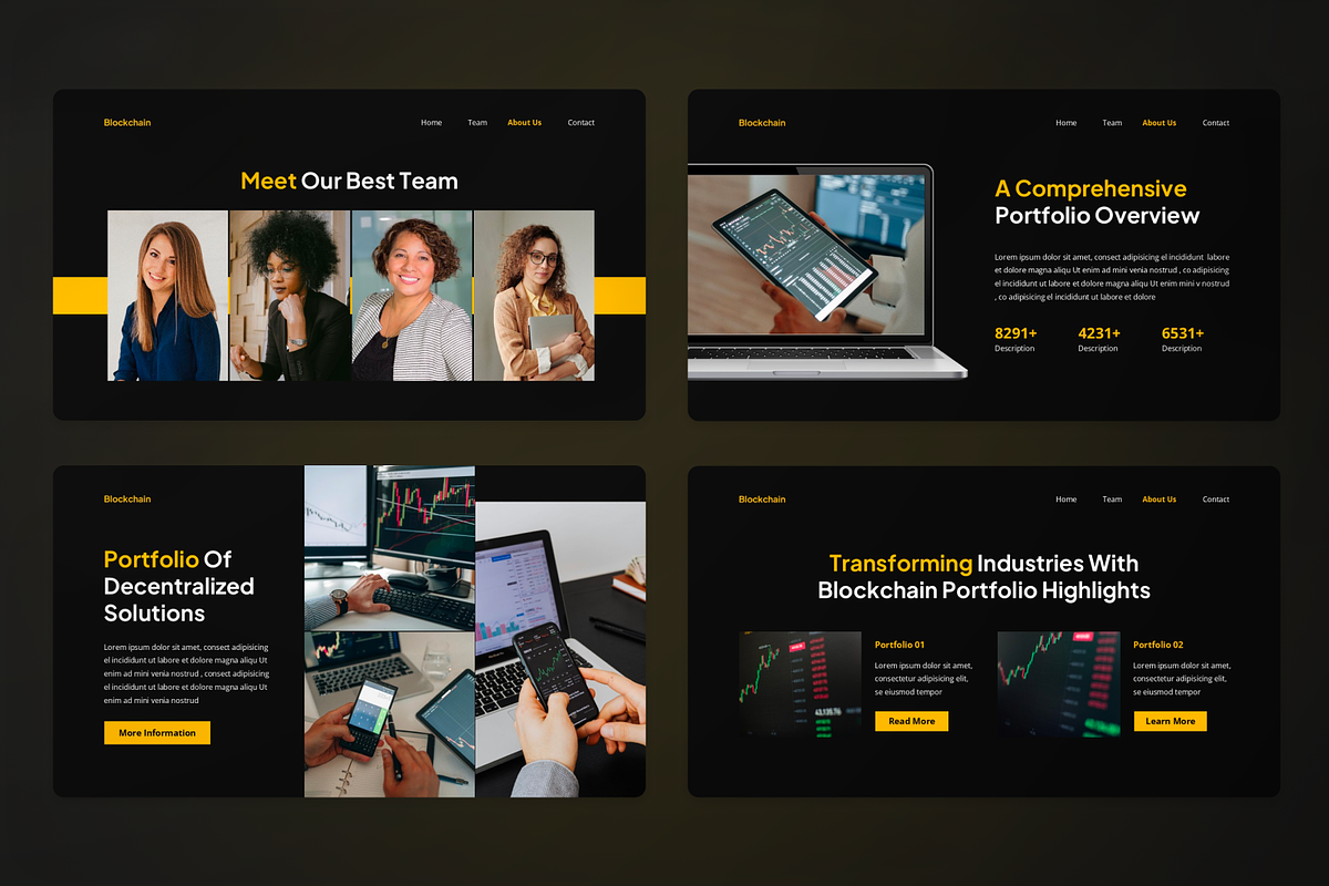 Blockchain Presentation Powerpoint, a Presentation Template by SquidPixey (Photo 3 of 7)