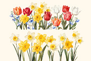 Spring flowers. Floral elements, a Decorative Illustration by irina.vaneeva (Thumbnail 2 of 6)