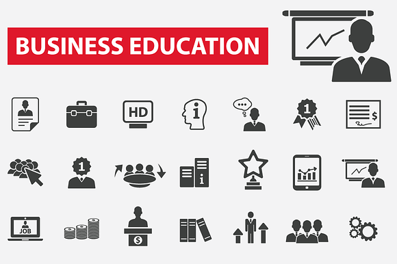 42 Business Education Icons