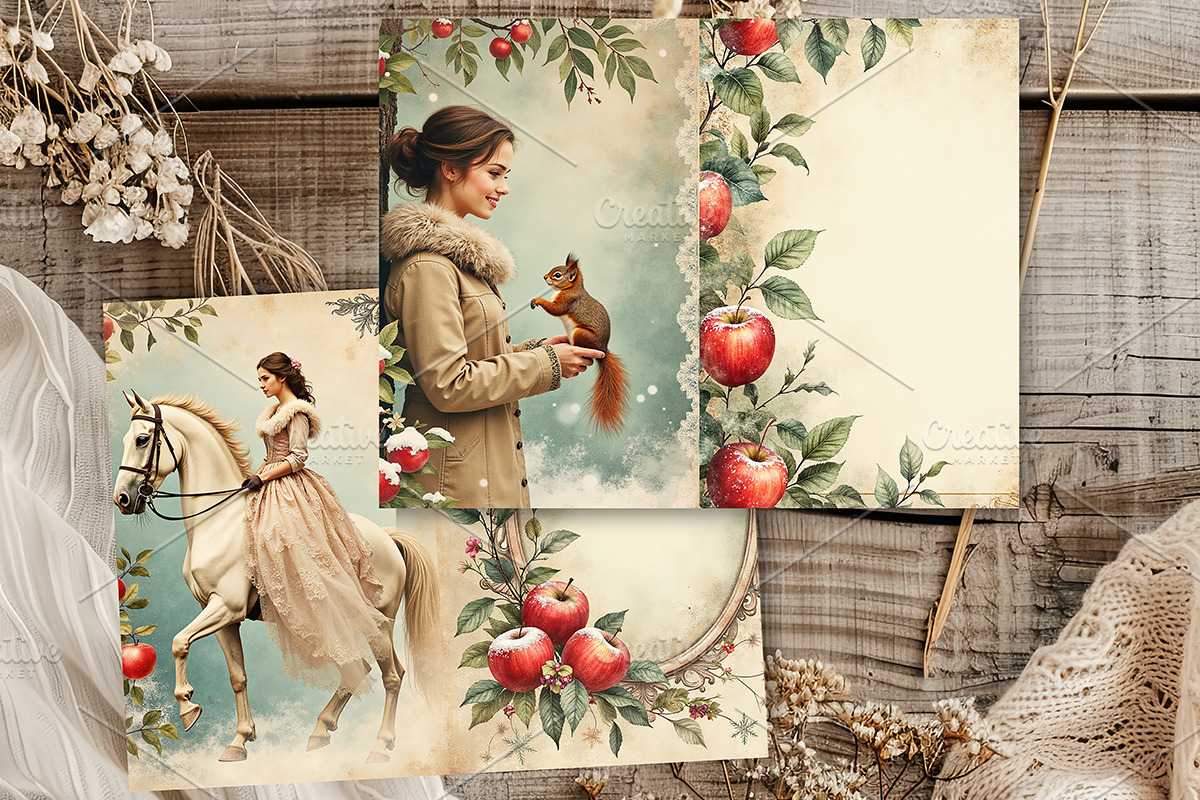Winter Apples & Memories Journal, a Seasonal Illustration by GalaDesign03 (Photo 8 of 8)