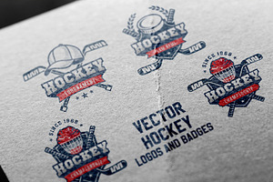 Vector Editable Hockey Logos