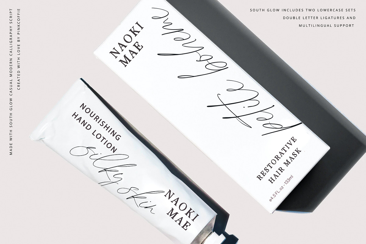 South Glow | Casual Chic Calligraphy, a Script Font by Pink Coffie (Photo 2 of 16)