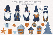 Navy & Gold Hygge Christmas Gnomes, an Illustration by Catch the Dream Art (Thumbnail 5 of 8)