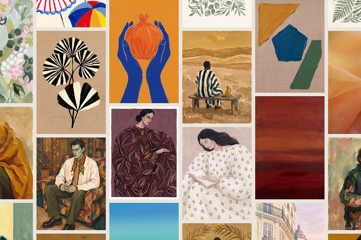 CONTEMPORARY ART PRINTS - 140 Bundle, a Background Graphic by Tomasz Ganclerz (Photo 2 of 12)