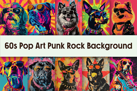 60s Pop Art Punk Rock Background, a Background Graphic by AdriOP