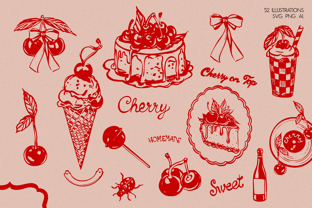 Cherry On Top, a Food Illustration by Anna Babich (Photo 5 of 6)