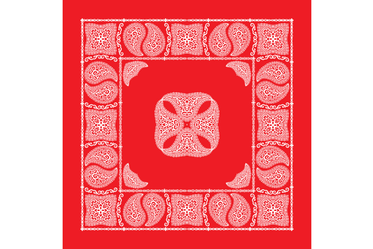 Set Of 4 Paisley Bandana's VI, a Pattern Graphic by Bakhtiozin art graphic (Photo 4 of 5)