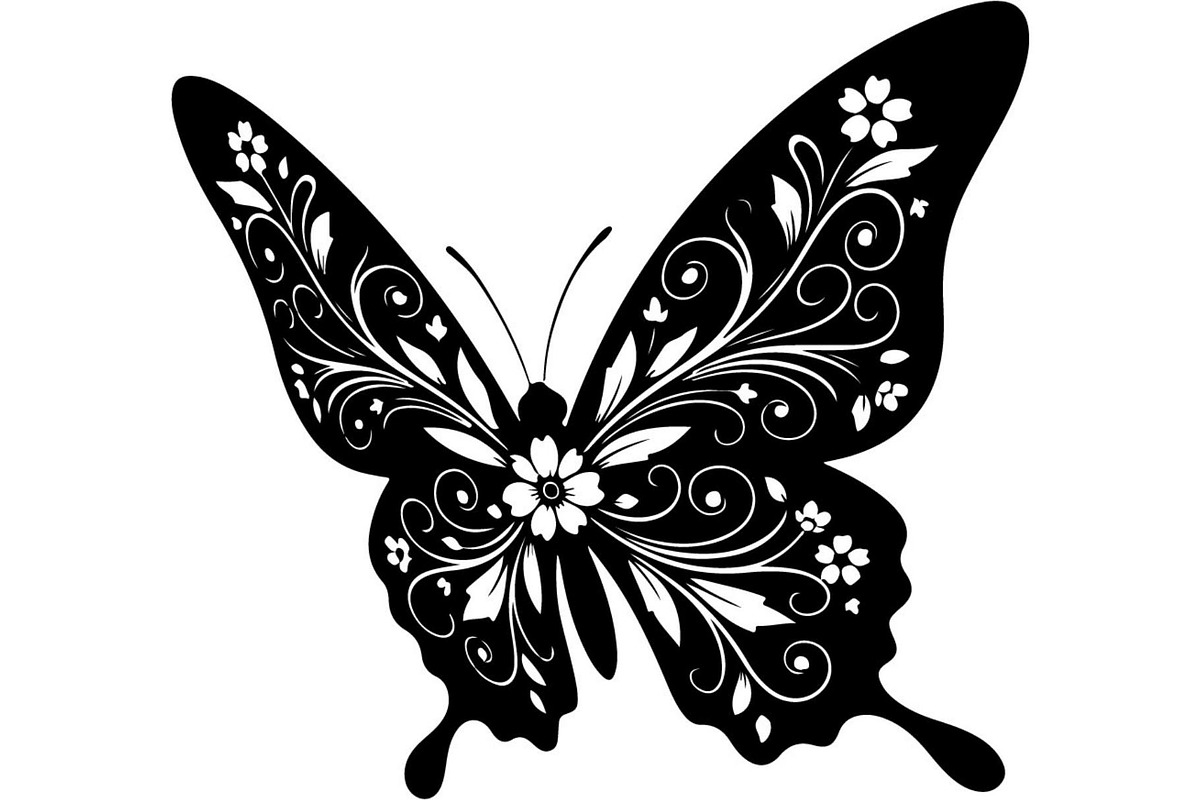 Beautiful Butterfly Silhouette, an Object Graphic by Designer_Momina (Photo 7 of 20)