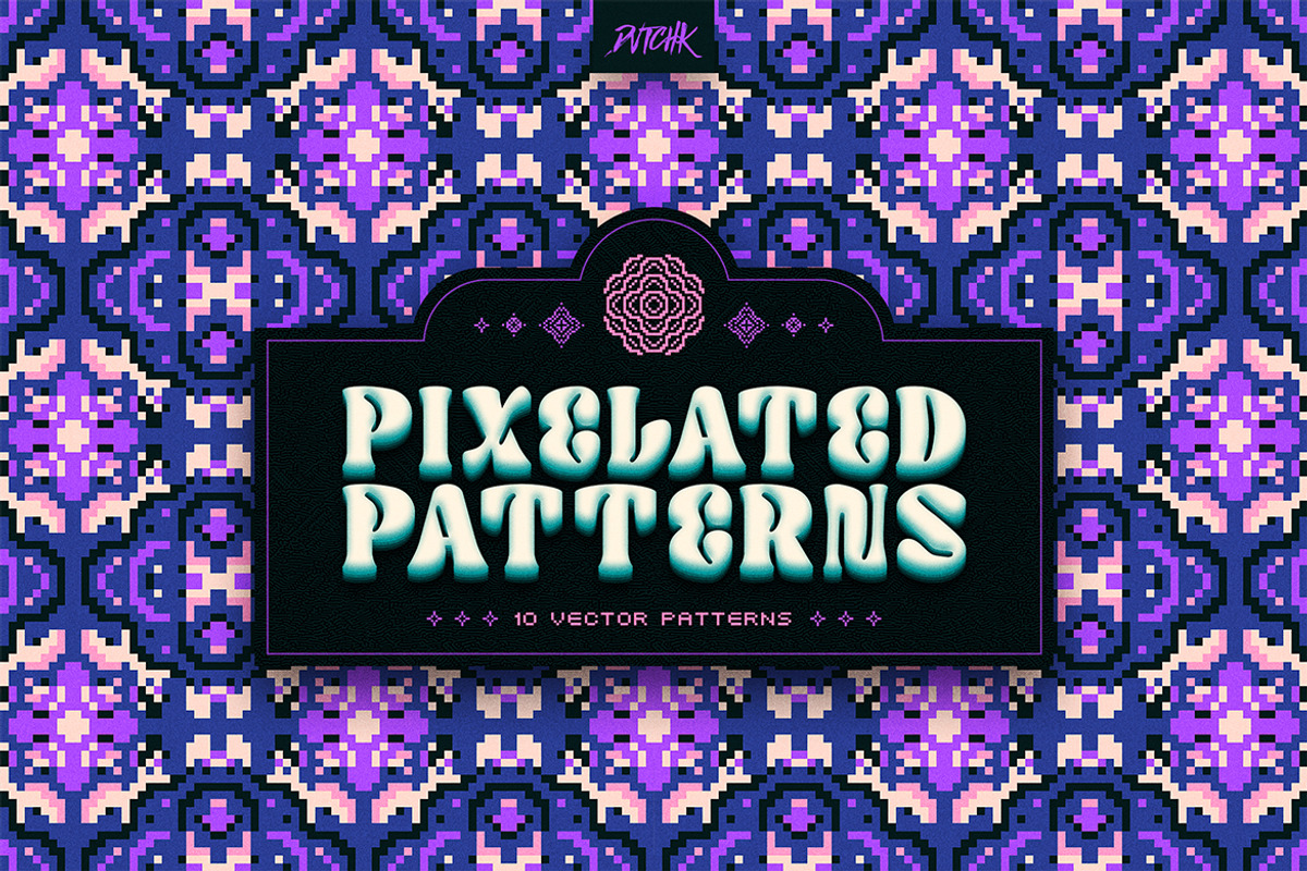 Pixel Mosaic Patterns | Vol. 08, a Pattern Graphic by dvtchk (Photo 6 of 10)