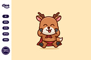Simple Silly Superhero Deer cartoon, an Animal Illustration by Satisfactoons (Thumbnail 2 of 3)