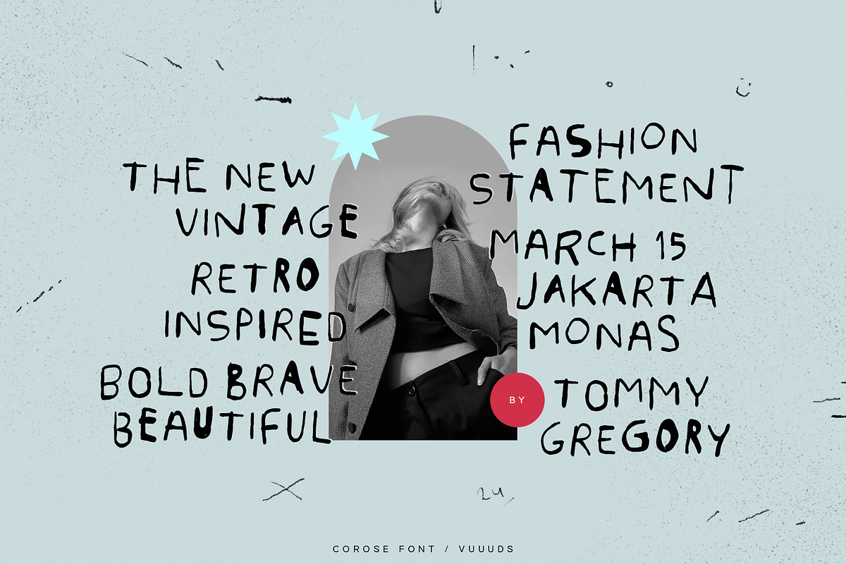 Corose, a Handwritten Font by vuuuds