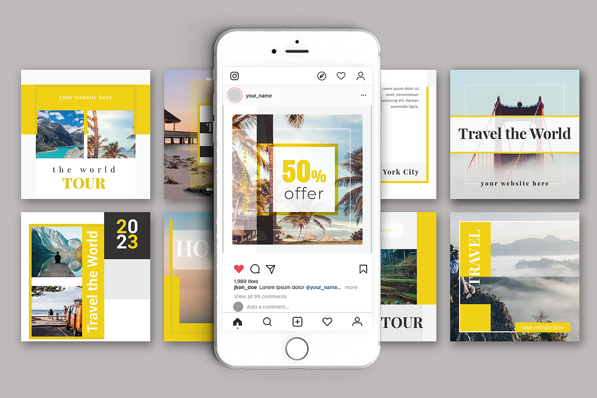 Travel Agency Social Media Pack, a Social Media Template by ZAAS (Photo 5 of 6)