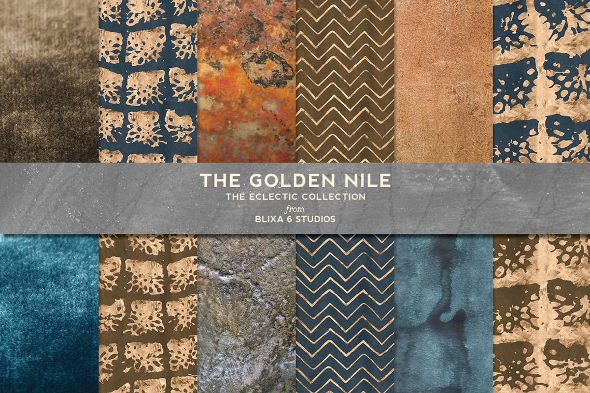 The Golden Nile Patterns & Textures, a Pattern Graphic by Blixa 6 Studios (Photo 1 of 6)
