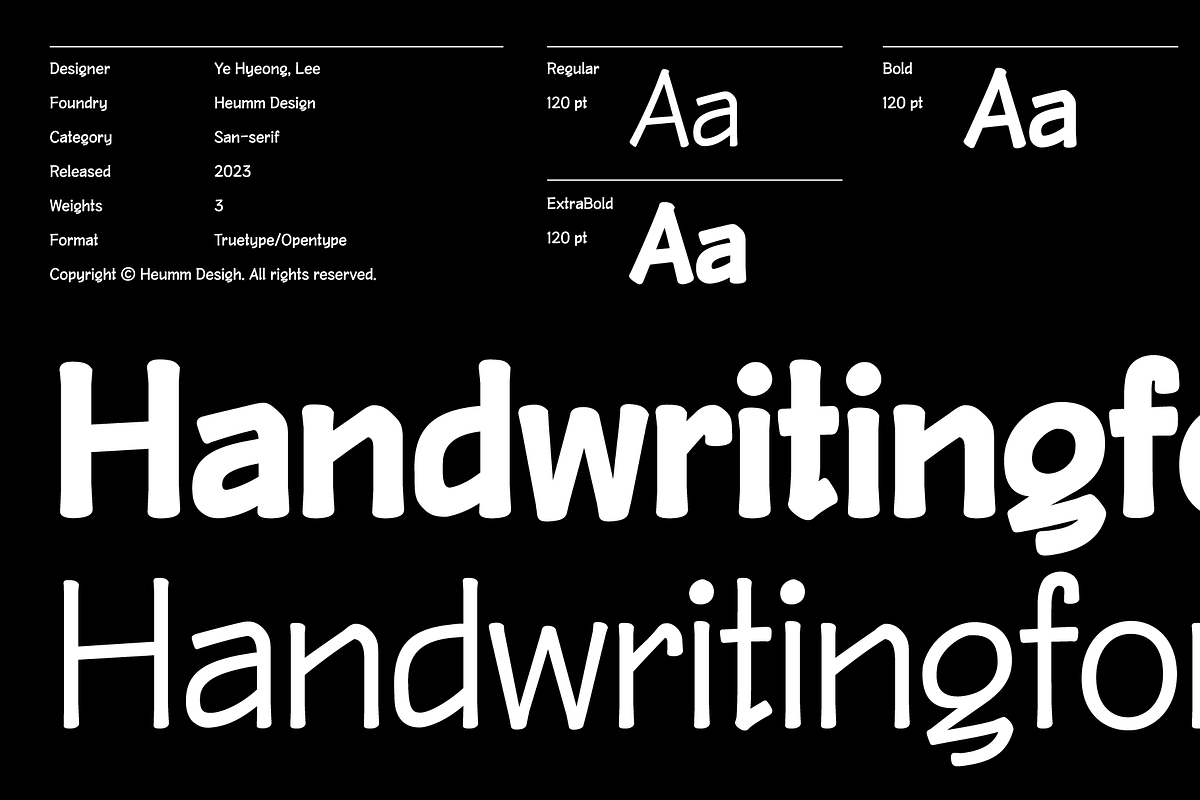 HU Handwrite / 20% OFF, a Handwritten Font by heummdesign (Photo 4 of 7)