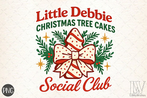 Little Debbie, Christmas Tree Cake P, an Illustration by Libby Wishes