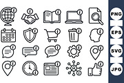 Info Icon Line Art Set, an Illustration by designvectx (Thumbnail 1 of 3)