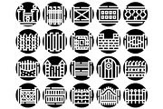 Fence and gate barrier styles icon, an Object Graphic by pikepicture (Thumbnail 2 of 3)