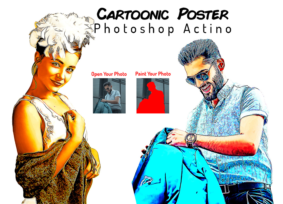 Cartoon Photoshop Action Bundle, an Action Add-On by Studio Retouch (Photo 4 of 22)