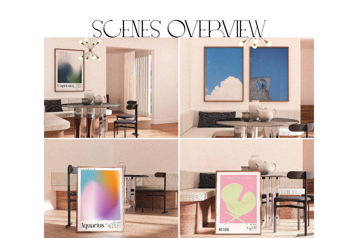 Contemporary dinning room mockup set, a Product Mockup by N digital designs (Photo 5 of 5)