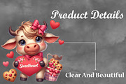 Valentine Sweet Cow Clipart Bundle, a Seasonal Illustration by Craft Nest (Thumbnail 3 of 5)