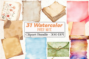 Paper Note Boho Clipart Sticky Paper, an Illustration by DreamCafeArt