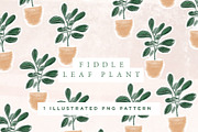 Fiddle Leaf Pattern, a Graphic by Victoria Bilsborough (Thumbnail 1 of 2)