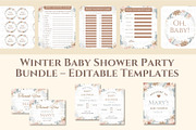 Winter Baby Shower Party Bundle, a Print Template by Sunny Jar Designs (Thumbnail 4 of 5)