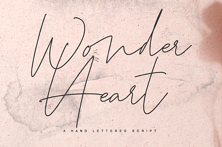 Wonder Heart a hand lettered script