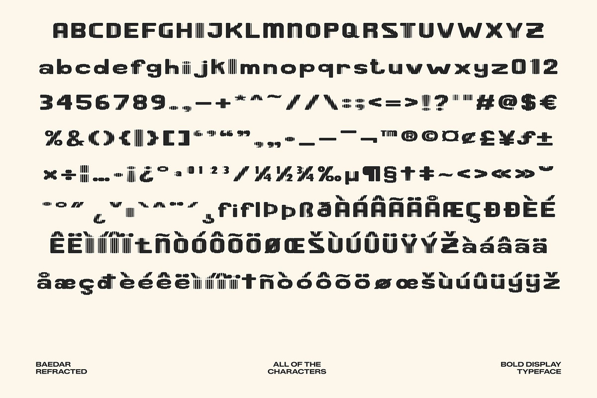 Baedar Refracted, a Sans Serif Font by Craft Supply Co. (Photo 8 of 8)