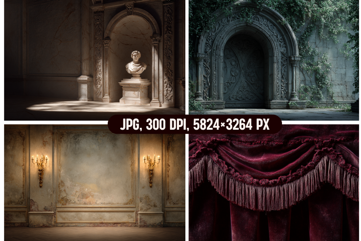 Classic and Baroque Photo Backdrops, an Object Graphic by PrintHaven Designs (Photo 11 of 11)
