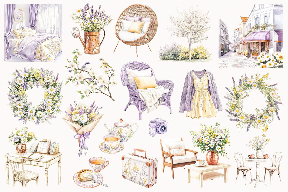 Spring Is Here. Purple Edition., a Seasonal Illustration by PeDe Designs (Photo 7 of 14)