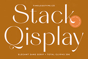 Stack Qisplay Elegant Display Font, a Sans Serif Font by timelesstype.co (Thumbnail 1 of 20)