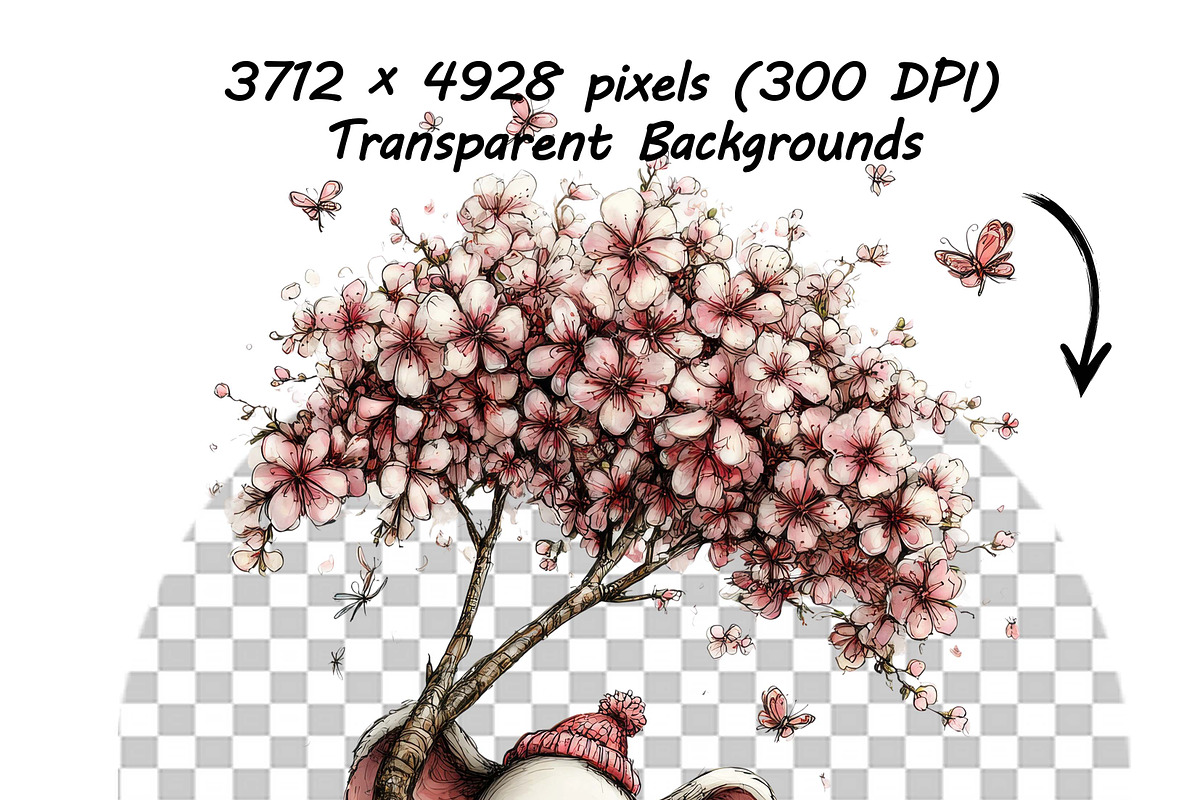 Whimsical Spring Flowers Farm Animal, a Graphic by one-touch (Photo 8 of 16)
