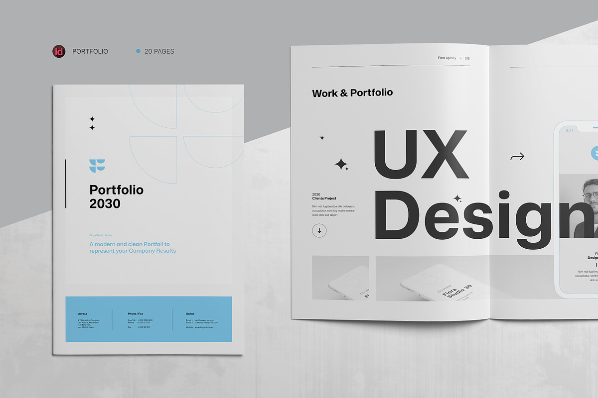 FLORA | Portfolio Template, a Brochure Template by KreateTribe (Photo 1 of 10)