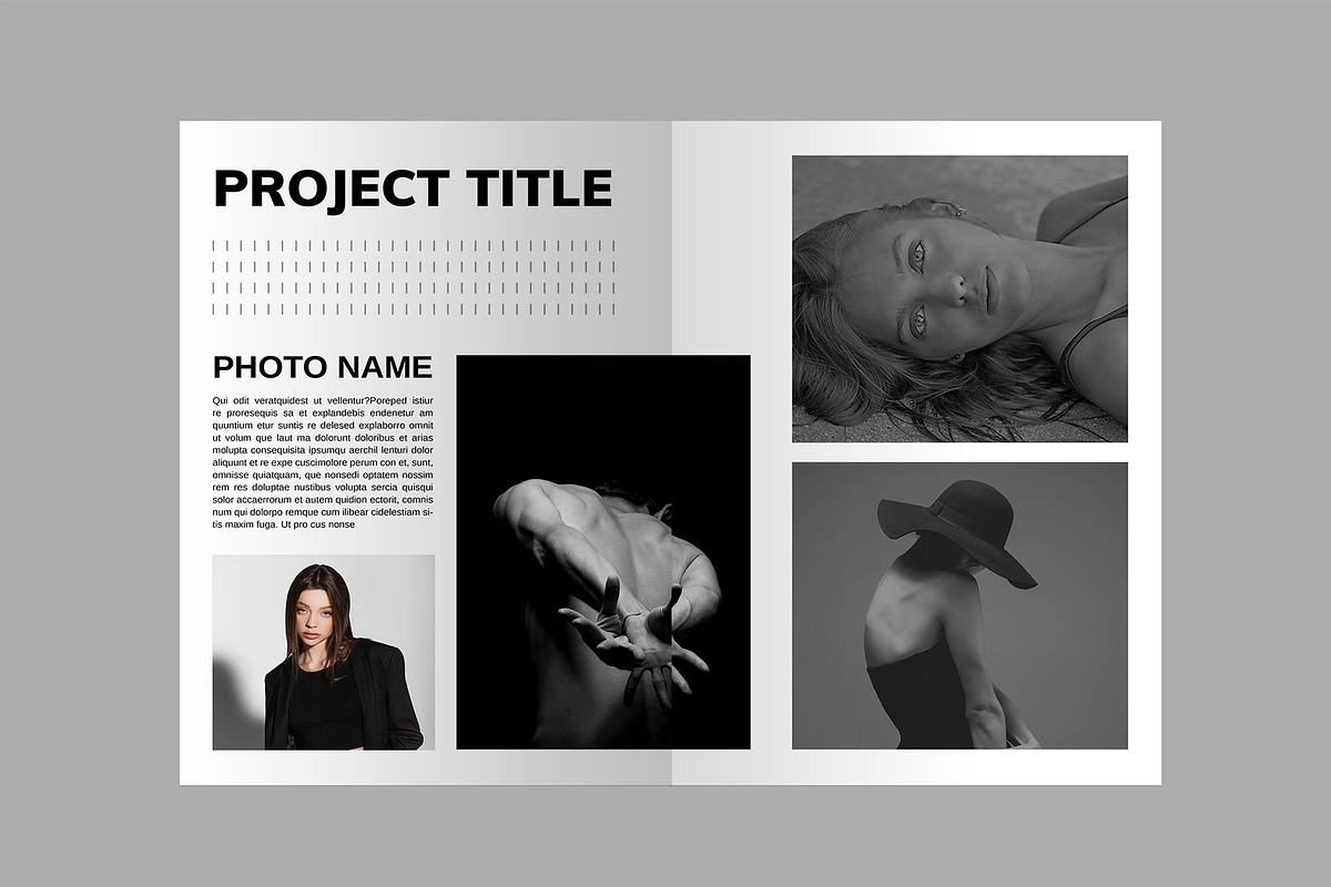 Portfolio Black & White Template, a Marketing Template by Slide_Genius1 (Photo 3 of 5)