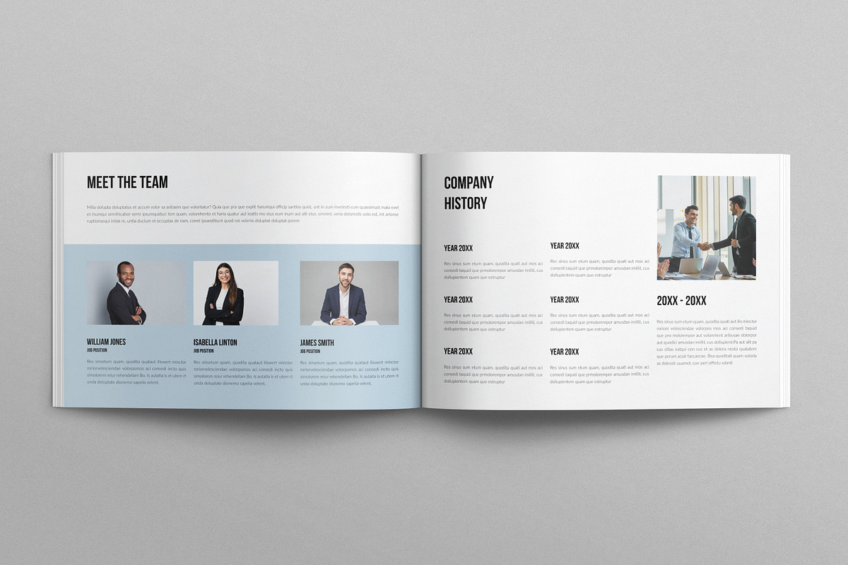 Employee Handbook Template Landscape, a Brochure Template by E-Type