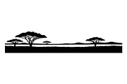 Abstract Savanna Scenery Silhouette, a Graphic by Artivon (Thumbnail 7 of 13)