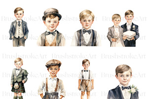 Cute Flower Girl & Page Boy Clipart