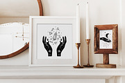 Sun, Moon, Sunbursts, Women's hands, an Object Illustration by Diana Kovach (Thumbnail 6 of 9)