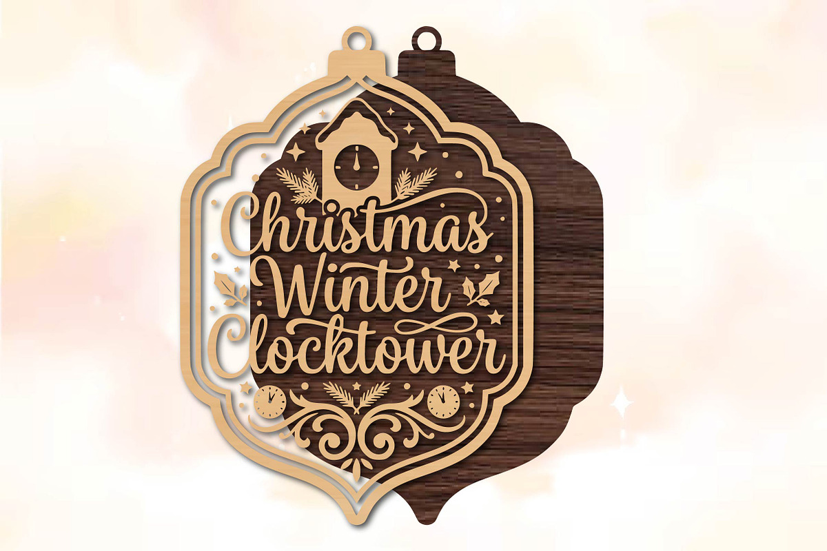 Christmas Winter Clocktower SVG, an Object Graphic by DreamPrint404 (Photo 2 of 3)