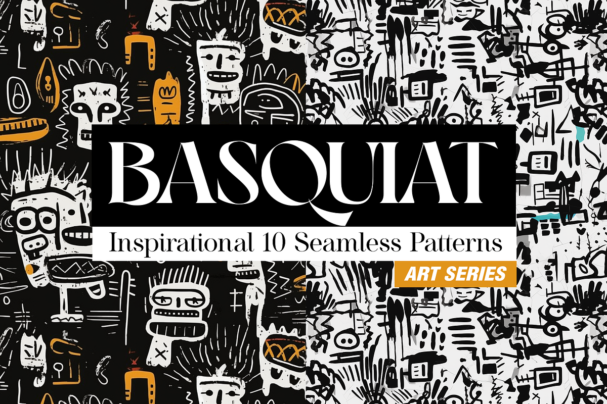 10 Art Series Patterns: Basquiat, a Pattern Graphic by Motifs (Photo 1 of 12)