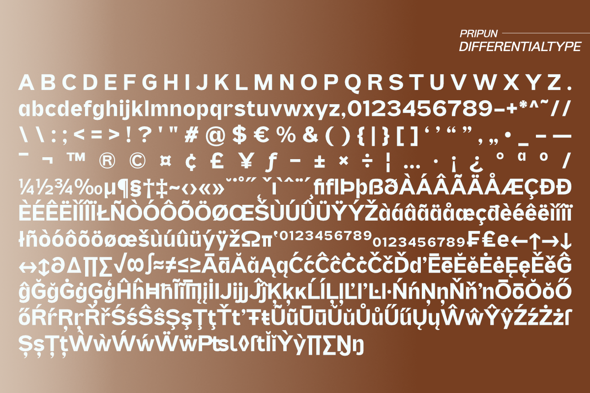 Pripun - San Serif Family, a Sans Serif Font by Differentialtype (Photo 10 of 11)